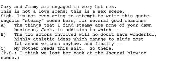 Example of visual style of Shane Black