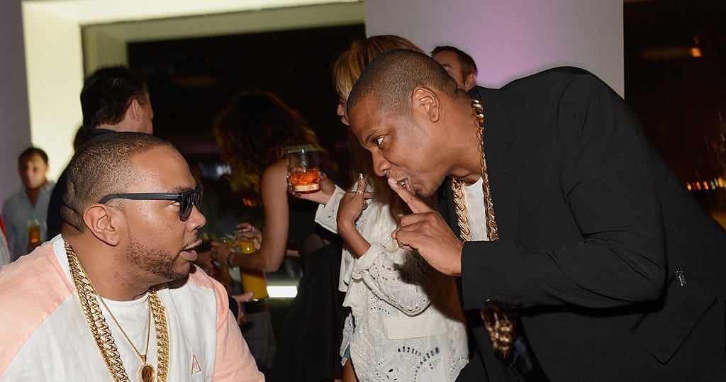 Example of visual style of Timbaland